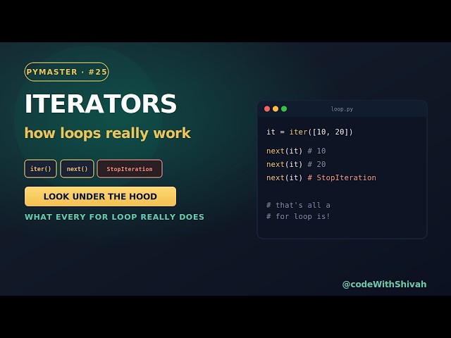 How Python for Loops REALLY Work — Iterators Explained | #25