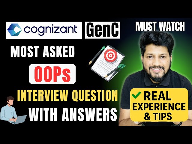 🔥 OOPs Interview Questions for Cognizant GenC | MOST ASKED + Simple Explanation 💯