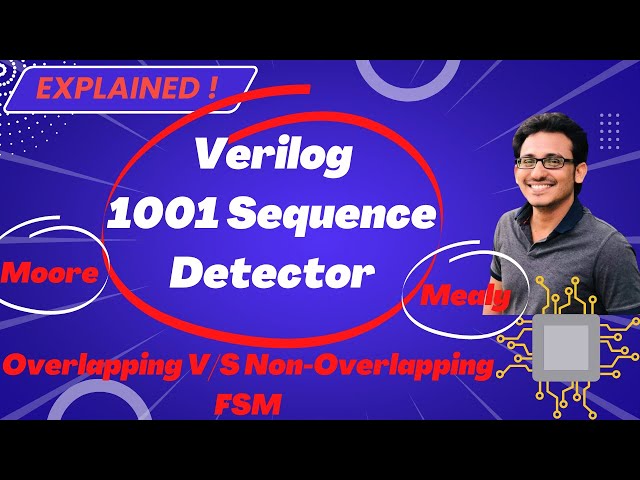 Verilog HDL Crash Course | 1001 Sequence Detector | Moore | Mealy |Module #13(2) | VLSI Excellence👍🔕