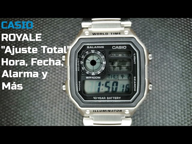 How to Adjust ALL Functions of the CASIO ROYALE AE1200 Time, Date, Alarm Etc.