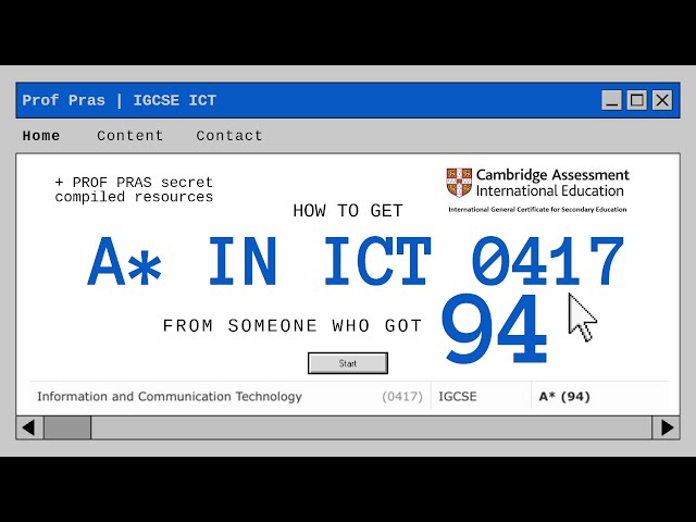 How I scored 94 (A*) in ICT IGCSE 0417