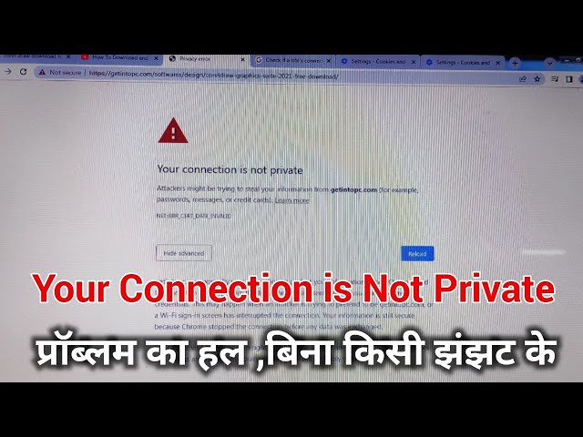 Your connection is not private google chrome windows 7 | website Not Open Problem Solution