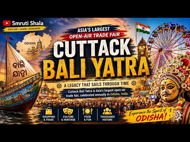 Cuttack Bali Yatra is Asia's largest open-air trade fair, celebrated annually in Odisha, India.