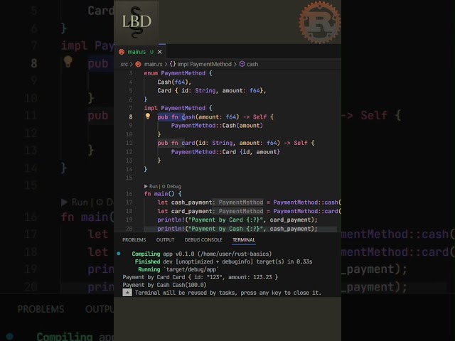 Rusty Shots - Enum with Associated Functions