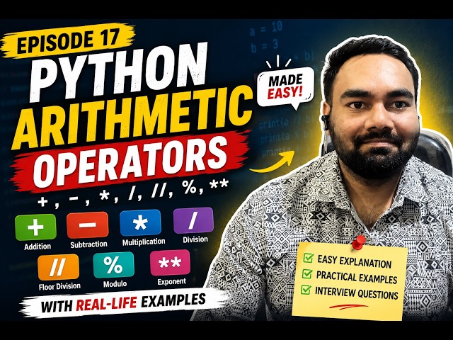 Python Arithmetic Operators Made Easy  +      %  Explained with Real Life Examples | Episode 17