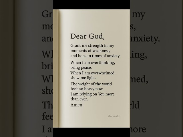Dear God, I Am Relying on You 🙏 A Prayer for Strength and Peace #god #quotes #love #success #life