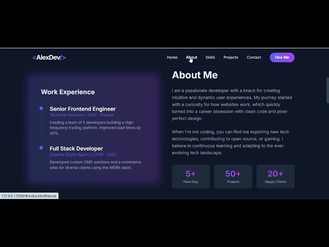 Portfolio Website 💼 | HTML CSS JavaScript | Modern Frontend Project 🚀 | Beginner Web Design