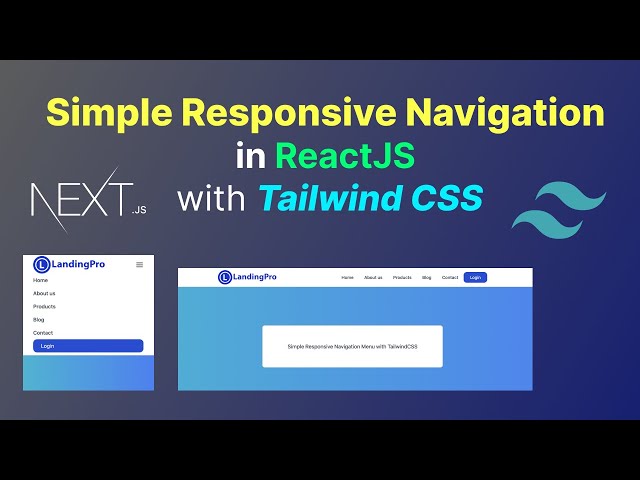 Simple Responsive Navigation Menu with Tailwind CSS in ReactJS