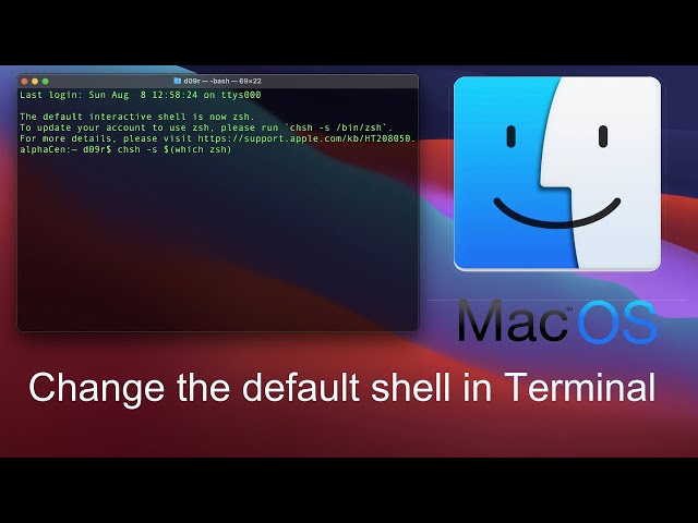 Change the default shell in Terminal on macOS | Zsh or Bash shell