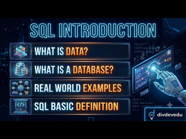 SQL Introduction for Beginners | What is Data, Database & SQL Explained