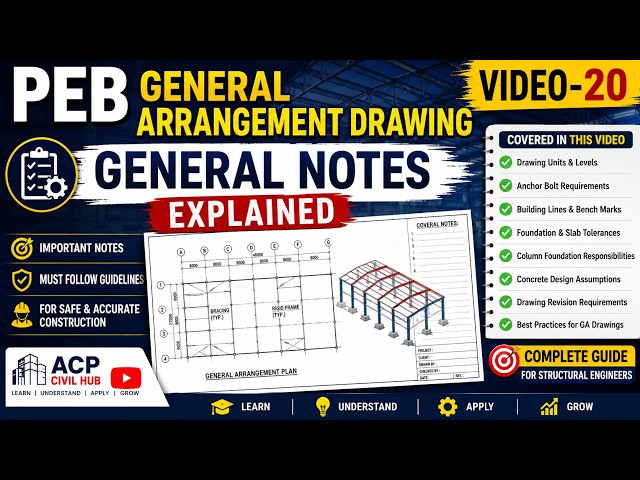 PEB General Arrangement Drawing General Notes Explained | GA Drawing Tutorial for Beginners