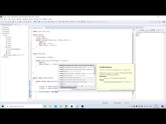 #80  Composition Example java #interviewquestion