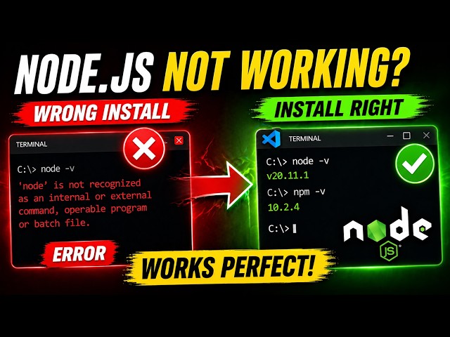 node js not working in visual studio code? Install It Correctly (Avoid Errors 2026 Guide)