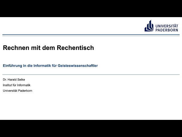 EIG: Rechnen mit dem Rechentisch