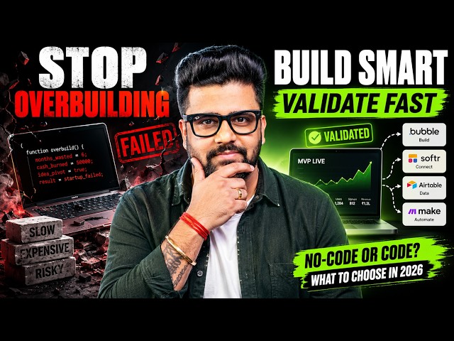 No-Code vs Code: What Should Startups Choose in 2026? | Sahil Khanna