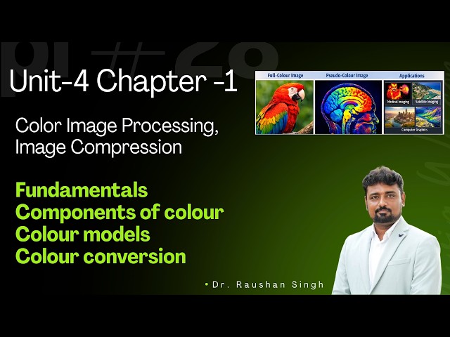DIP–Unit 4: Chapter 1 | Colour image processing | Components of colour| Colour models |  Numericals