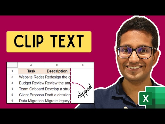 3 Ways to Clip Text in Excel (Stop Ugly Text Overflows in Seconds)