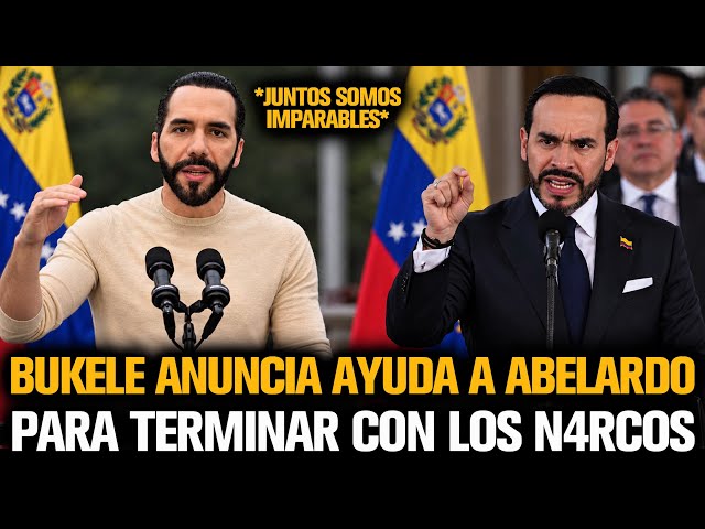 Bukele announces aid to Abelardo to end the drug trafficking.