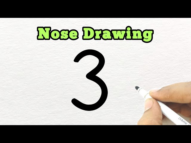 How to Turn 3 into 👃 Nose | Easy And Fun Drawing Tutorial for Beginners 