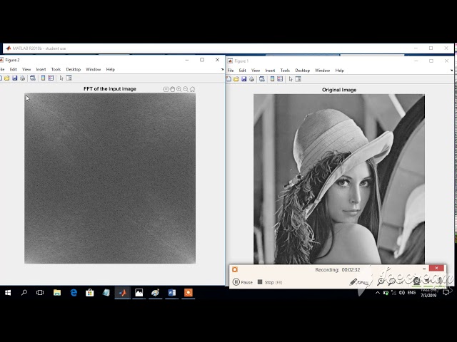 FOURIER TRANSFORM FOR IMAGES USING MATLAB - PART1