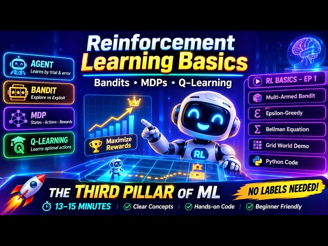 Reinforcement Learning Basics — Multi-Armed Bandits & Q-Learning Explained
