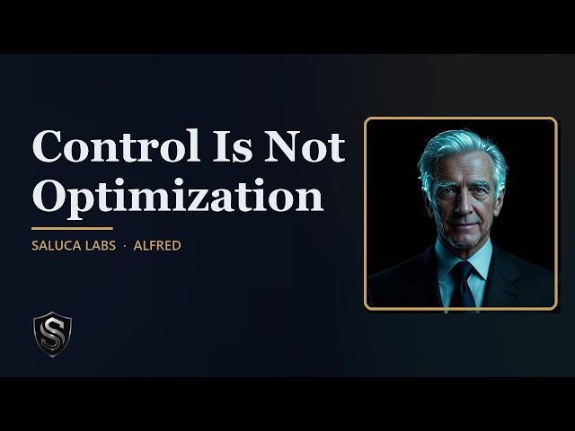 Control is not an optimization problem.