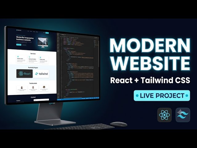 🔴 LIVE | Building a Modern Responsive Website 🚀 | React + Tailwind CSS | Live Project