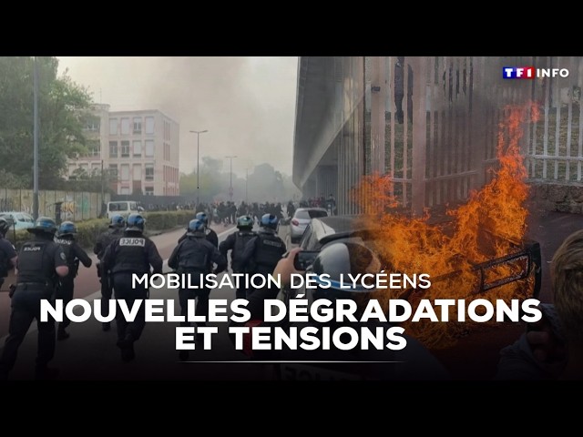 High School Student Protests: Renewed Vandalism and Tensions｜TF1 INFO