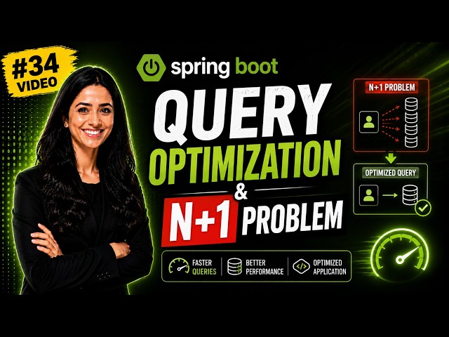 Spring Boot Tutorial #34 | Query Optimization & N+1 Problem | JOIN FETCH, EntityGraph & Performance