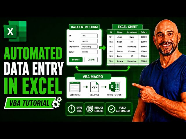 Automated Data Entry Form in Excel | VBA Tutorial | Step by Step