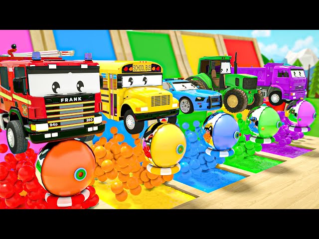 Many Kids songs - Car Painting and jumping off a slide - Baby Nursery Rhymes & Kids Songs