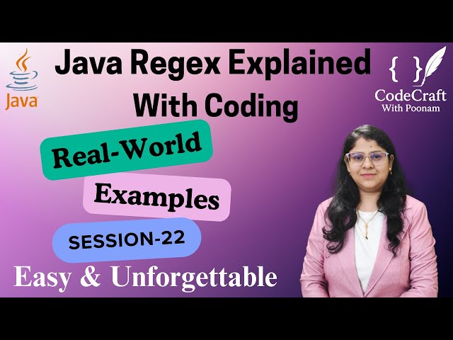Java Regular Expressions (Regex) Explained | Pattern & Matcher Classes | CodeCraft with Poonam