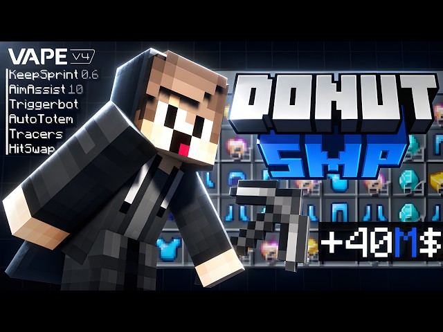 HOW TO CHEAT & BYPASS DONUTSMP (Base Finder) ft. VAPE CLIENT (X-Ray, Tracers, Freecam)