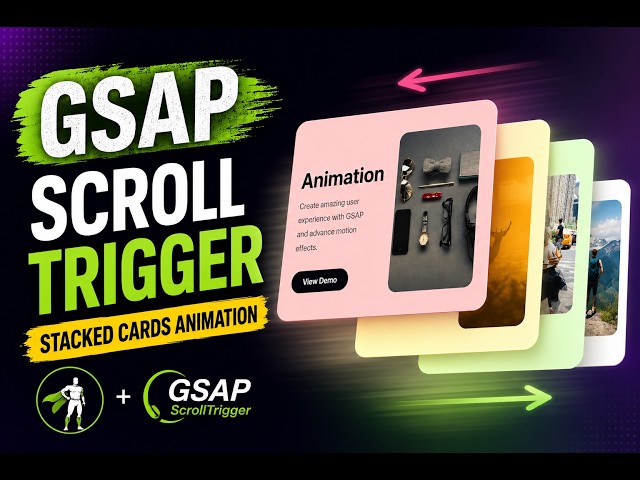 GSAP ScrollTrigger Card Animation 🔥 | Stacked Cards Sliding on Scroll