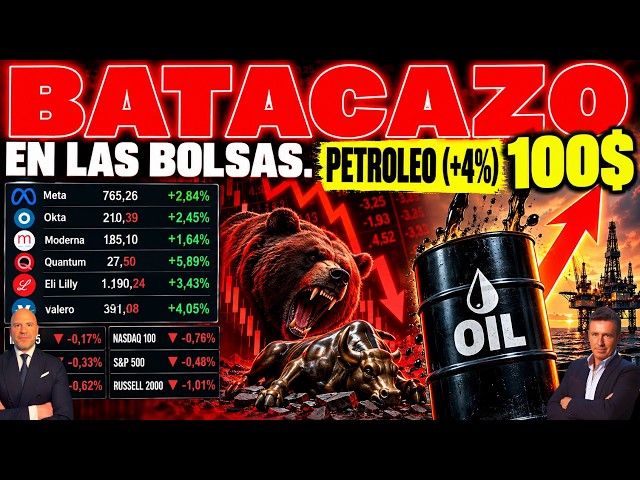 STOCK MARKET DISASTER. NEW CRASH DUE TO OIL RISING TO $100 (+4%). ITURRALDE MENDEZ