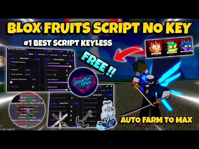 New Blox Fruits Script No Key - Better Farm Feature, Auto Farm, Mastery, Auto Raid, Sea Event & More