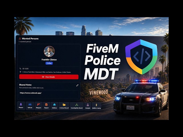 FiveM  MDT Police & Justice (QB/ESX/QBOX) [EN/FR]