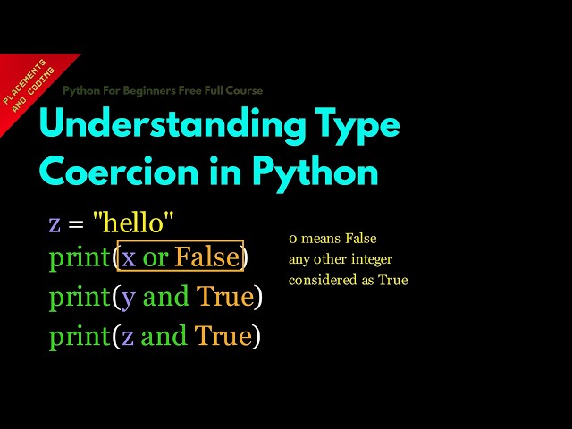 Understanding Type Coercion in Python || Lesson 24 || Python For beginners ||