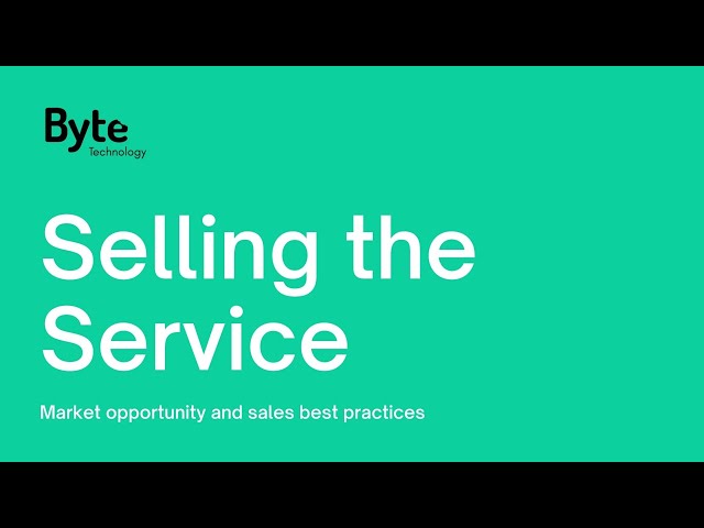 Webinar: Selling the Service
