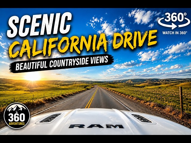 Relaxing Drive Through Beautiful California Countryside 🌤️🚗| 360 Video
