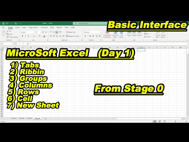 🎓 Microsoft Excel Beginner Guide | Understanding the Basic Interface