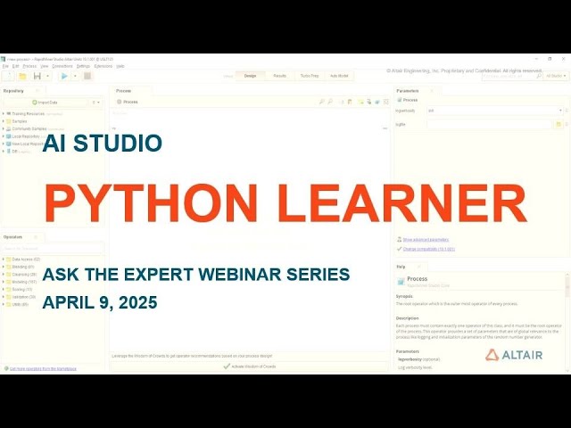 Python Learner Operator in Altair AI Studio | Ask The Expert AI Studio Webinar Series