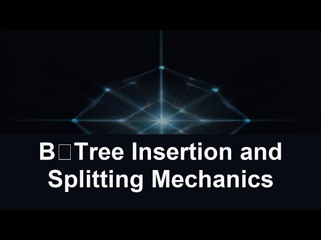 B‑Tree Insertion and Splitting Mechanics