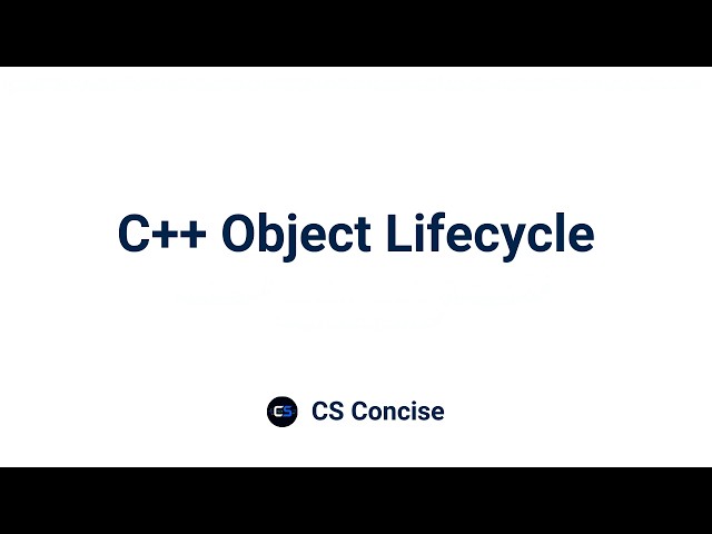 3 | C++ Object Lifecycle | Object Oriented Programming
