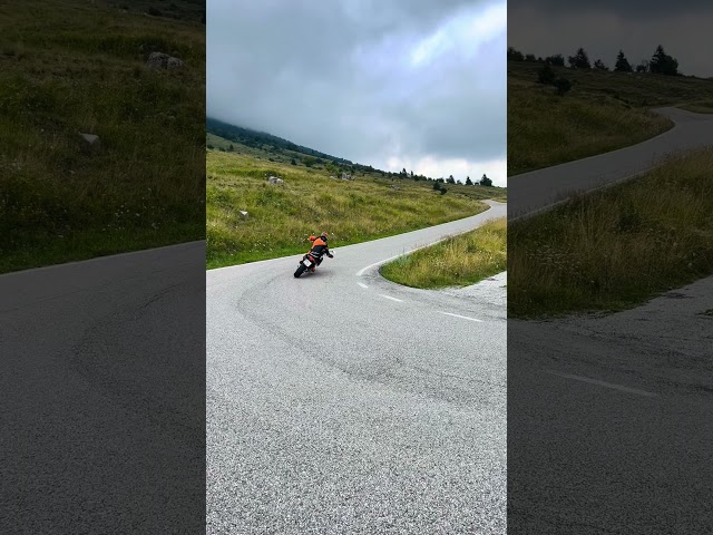 Pitching it sideways on the KTM 690 SMC R