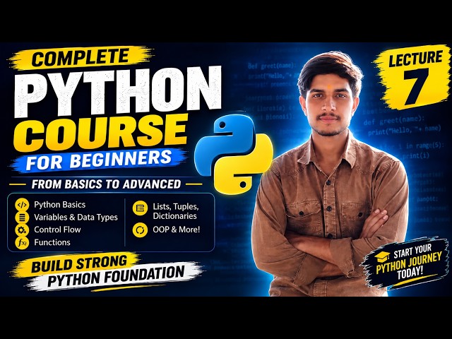 Complete Python Course for Beginners | Lecture 7 | File Handling & OOP