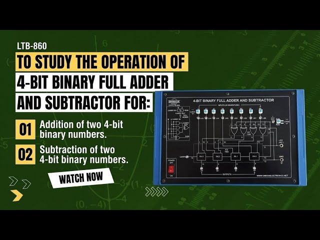 4-bit binary full adder and subtractor 