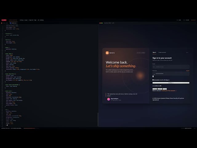 ASMR Programming — Coding a Login / Register Page from Scratch — No Talking