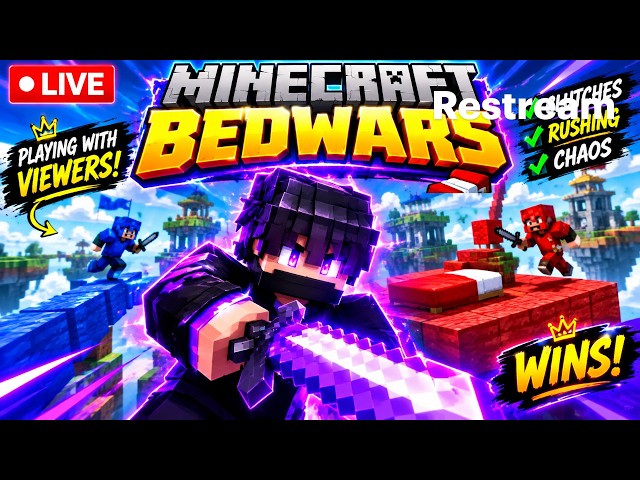 🔴 LIVE (46/365) ! 🔥 | MINECRAFT BEDWARS