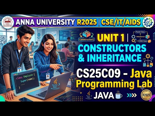CS25C09 Java Programming Lab |Unit 1 Constructors & Inheritance|Anna University R2025 | CSE IT AI&DS